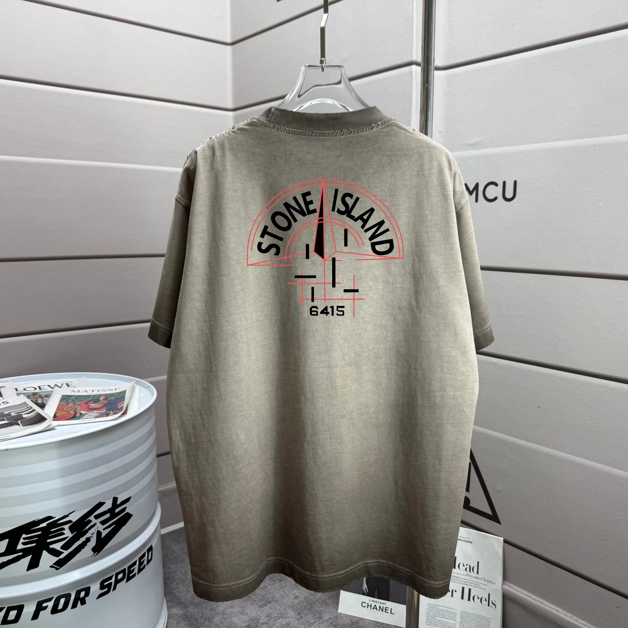 P160 Ston* islan* 石*岛 2025 autumn and winter new style Washed and worn 320g round neck short-sleeved tee Unisex loose version Color: Washed black Washed white Washed gray Brown Size: S M L XL XXL Size: S (90-130 pounds) M (120-150 pounds) L (140-165 pounds) (160-180 catties) XXL (180-210 catties)